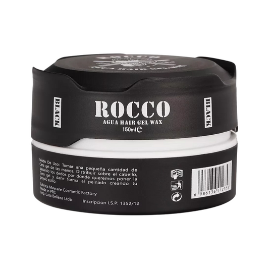 Cera Gel Aqua Hair Wax Black 150ml - Rocco